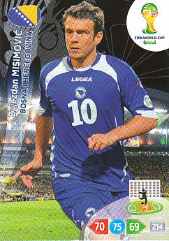 Zvjezdan Misimovic Bosnia and Herzegovina Panini 2014 World Cup #41